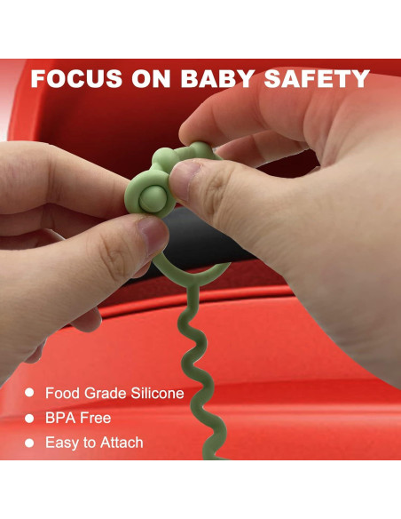 Correas de Silicona para Juguetes Bebé - Paquete de 5 Unidades