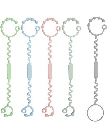 Correas de Silicona para Juguetes Bebé - Paquete de 5 Unidades