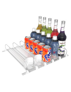 Organizador de Bebidas 5 Filas Hmdivor Blanco Ajustable