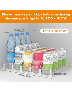 Dispensador de Latas de Refresco GLGN Blanco Ajustable 5 Filas 2