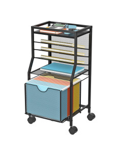 Carro de Archivos Rodante BOHDK 6 Niveles Negro 4.67 kg