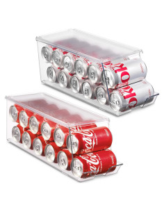 Juego de 2 Contenedores Apilables Seseno para Latas 12 Latas