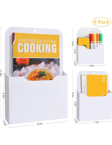 Soporte Magnético de Pared COMFYROOM - 6 Piezas Blanco