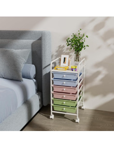 Carro de Utilidad Rodante Shrivee 6 Niveles Colorido 2