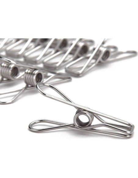 Cuerda de Ropa Portátil Foshine 5m con 16 Clips de Metal