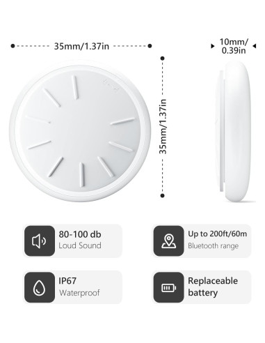 Etiquetas Rastreadoras HONGTOP H - Paquete de 4 iOS