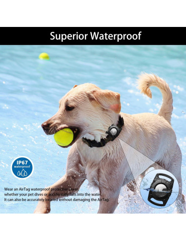 Soporte Airtag para Collar de Perro Sichy Impermeable Verde