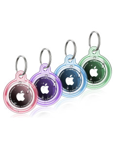 Funda protectora para AirTag con llavero - 4 colores