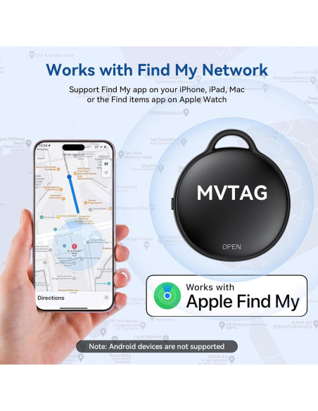 Rastreador Bluetooth GLOBELEC Air Tag 4 Pack Impermeable