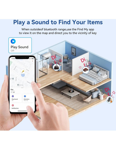 Rastreador Bluetooth GLOBELEC Air Tag 4 Pack Impermeable