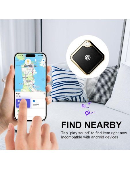 Etiqueta Localizadora SMARTLB para Mascotas y Objetos - Negro