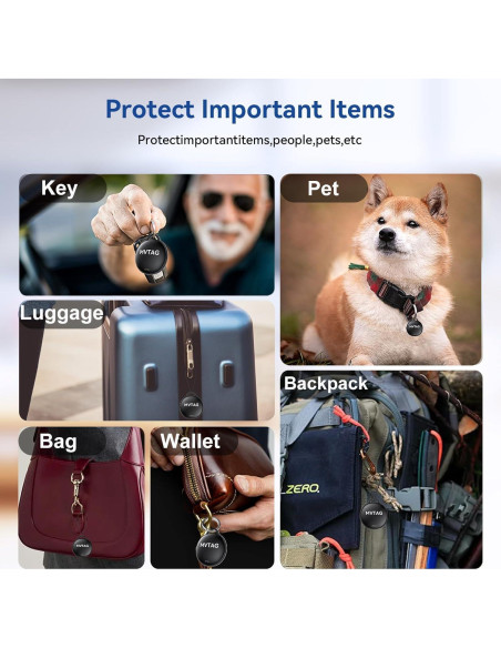 Rastreador Bluetooth GLOBELEC Air Tag 4 Pack Impermeable