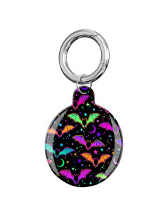 Funda Protectora para Air Tag LZMtacase Murciélagos Morados