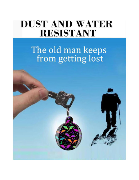 Funda Protectora para Air Tag LZMtacase Murciélagos Morados