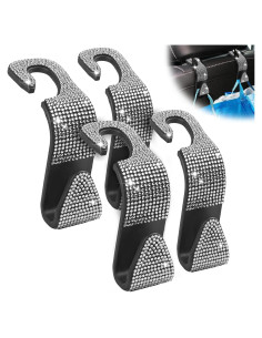 Ganchos para reposacabezas de coche MUPEAK, 4 unidades, blanco