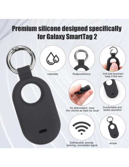 Funda Protectora de Silicona para Galaxy Smart Tag 2 - 4 Piezas