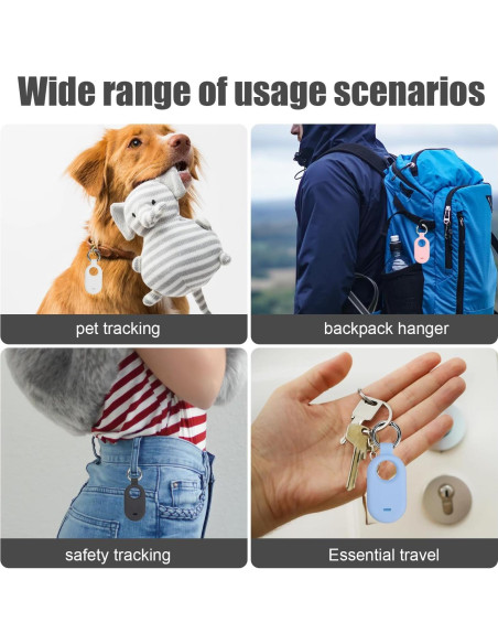 Funda Protectora de Silicona para Galaxy Smart Tag 2 - 4 Piezas