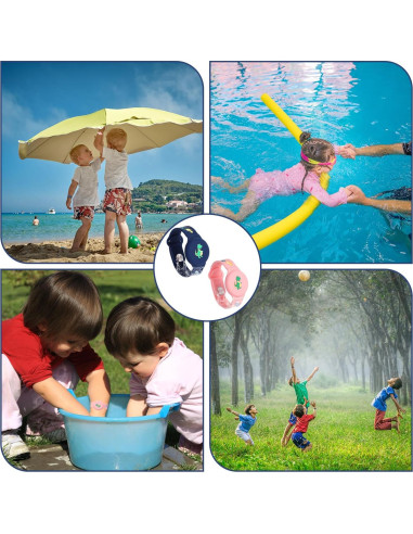 2 Pulseras Impermeables para Niños AirTag Dinosaurio