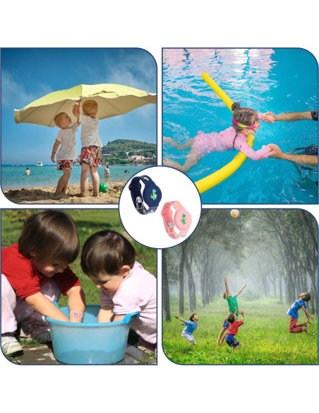 2 Pulseras Impermeables para Niños AirTag Dinosaurio