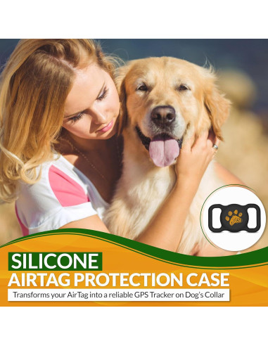 Soporte de Silicona para AirTag Pure NG - Collar Perro 2 Pzas