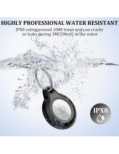 Paquete de 2 llaveros impermeables MOZOTER para Airtag 2