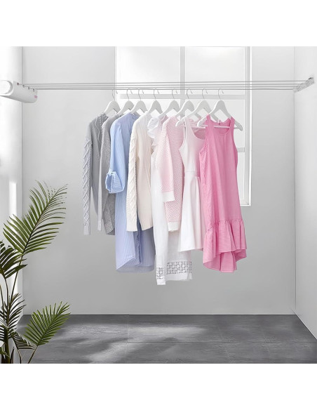 Tendedero Retráctil de Pared Tiiyee 3.75m Ahorra Espacio