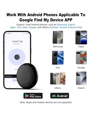 Rastreador Bluetooth Android 4 Unidades Negro - F08