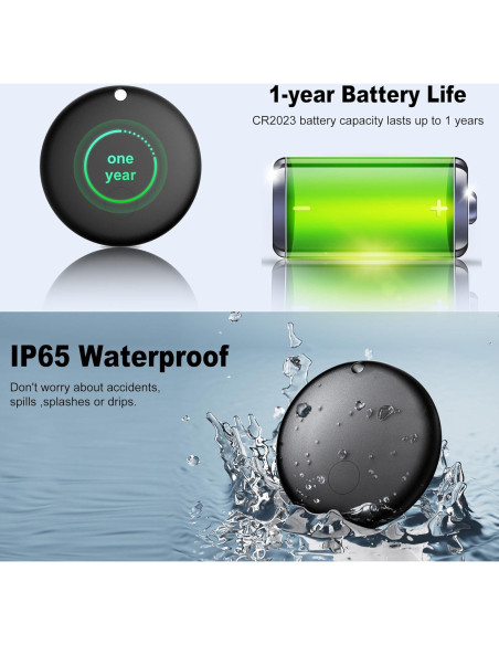 Rastreador Bluetooth Android 4 Unidades Negro - F08