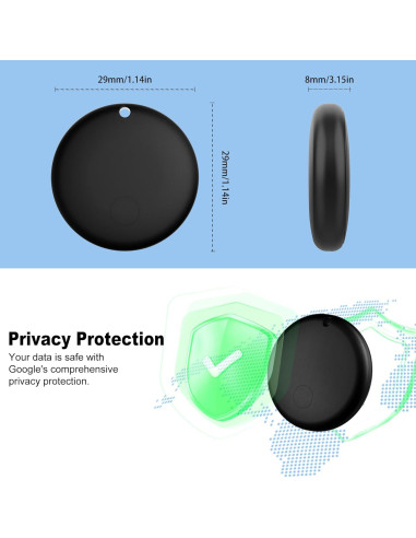 Rastreador Bluetooth Android 4 Unidades Negro - F08