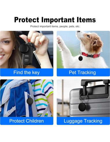 Rastreador Bluetooth Android 4 Unidades Negro - F08