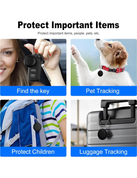 Rastreador Bluetooth Android 4 Unidades Negro - F08