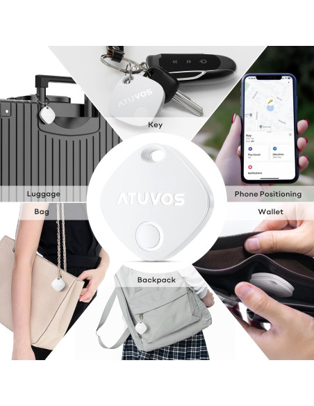 Rastreador Bluetooth ATUVOS 4 Pack para Equipaje iOS