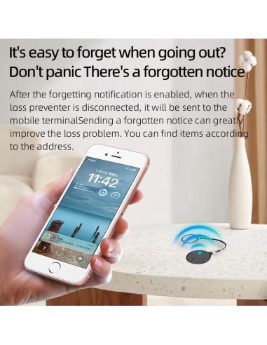 Rastreador GPS Mejiwasmi Mini para Niños y Mascotas - Negro