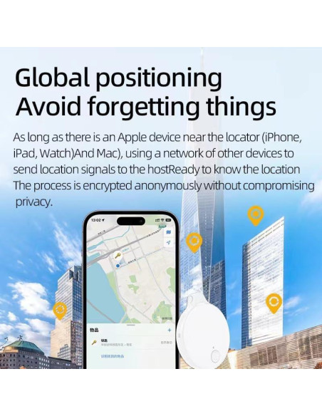 Rastreador GPS Mejiwasmi Mini para Niños y Mascotas - Negro