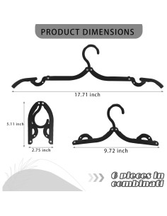 6 Perchas Plegables Portátiles Daixers para Secar Ropa 2