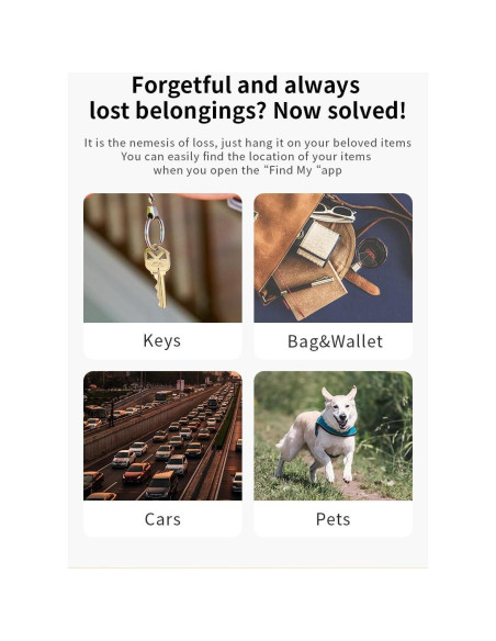 Paquete de 4 Rastreador Bluetooth Gtminan Localizador iOS