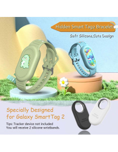 2 Pulseras de Silicona para Samsung SmartTag 2 - Dinosaurios y Ballenas 2