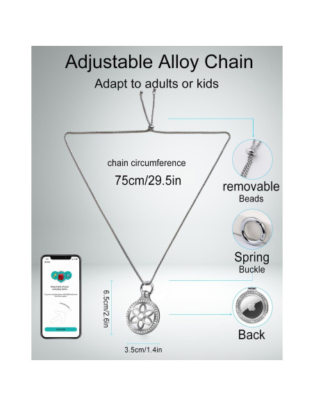 Collar Airtag DEERLET Ajustable 75cm para Niños y Adultos
