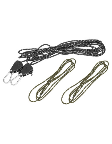 Cuerda de Camping Retráctil Stuuikf 5m con Ganchos de Acero