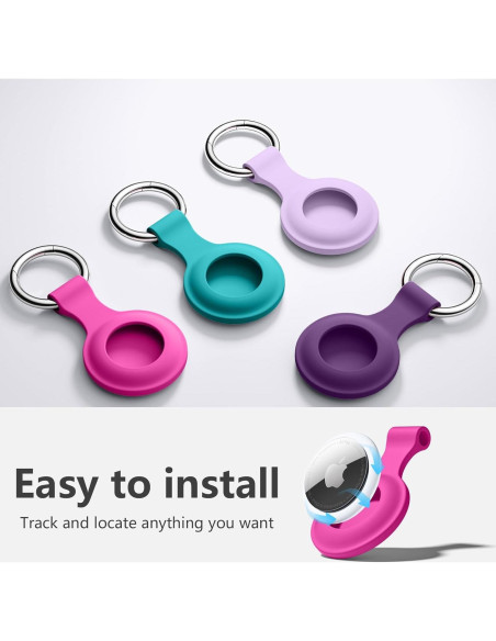 Funda Protectora para AirTag Lerobo 4 Pack Silicona