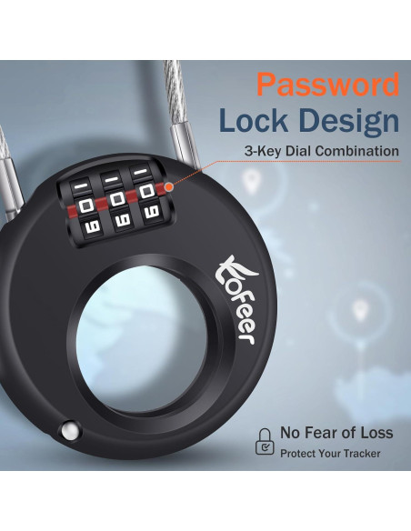 Soporte Funda Anti-Robo para Airtag tofeer con Candado 3 Dígitos