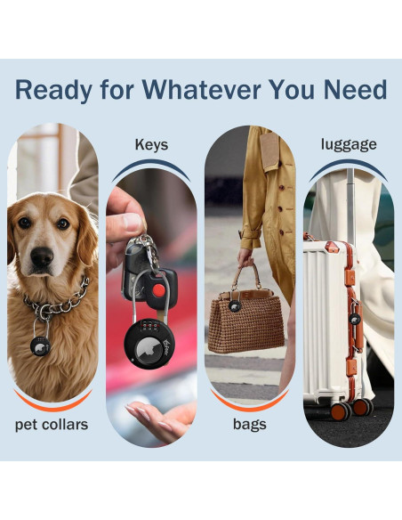 Soporte Funda Anti-Robo para Airtag tofeer con Candado 3 Dígitos