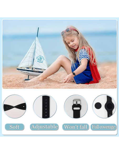Pulsera Airtag Impermeable Tyanuzz para Niños Negro