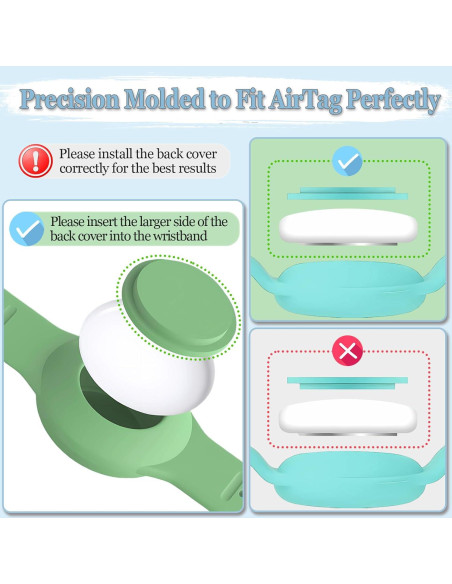 Pulsera Airtag Impermeable Tyanuzz para Niños Negro