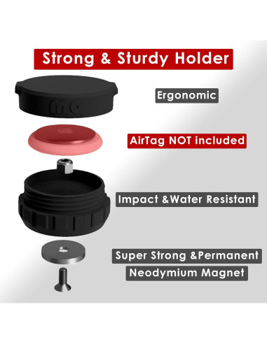 Funda Magnética Neodimio Mars Outpost para AirTag x4