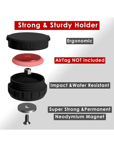 Funda Magnética Neodimio Mars Outpost para AirTag x4
