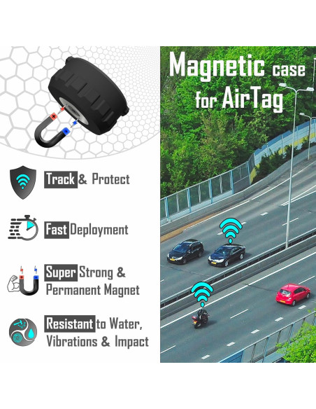 Funda Magnética Neodimio Mars Outpost para AirTag x4