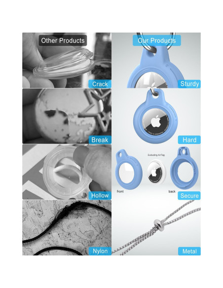 Collar Impermeable para Airtag DEERLET Ajustable 75cm