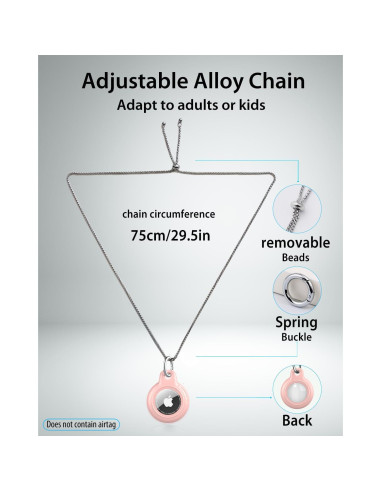 Collar Impermeable para Airtag DEERLET Ajustable 75cm