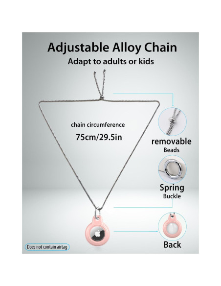 Collar Impermeable para Airtag DEERLET Ajustable 75cm